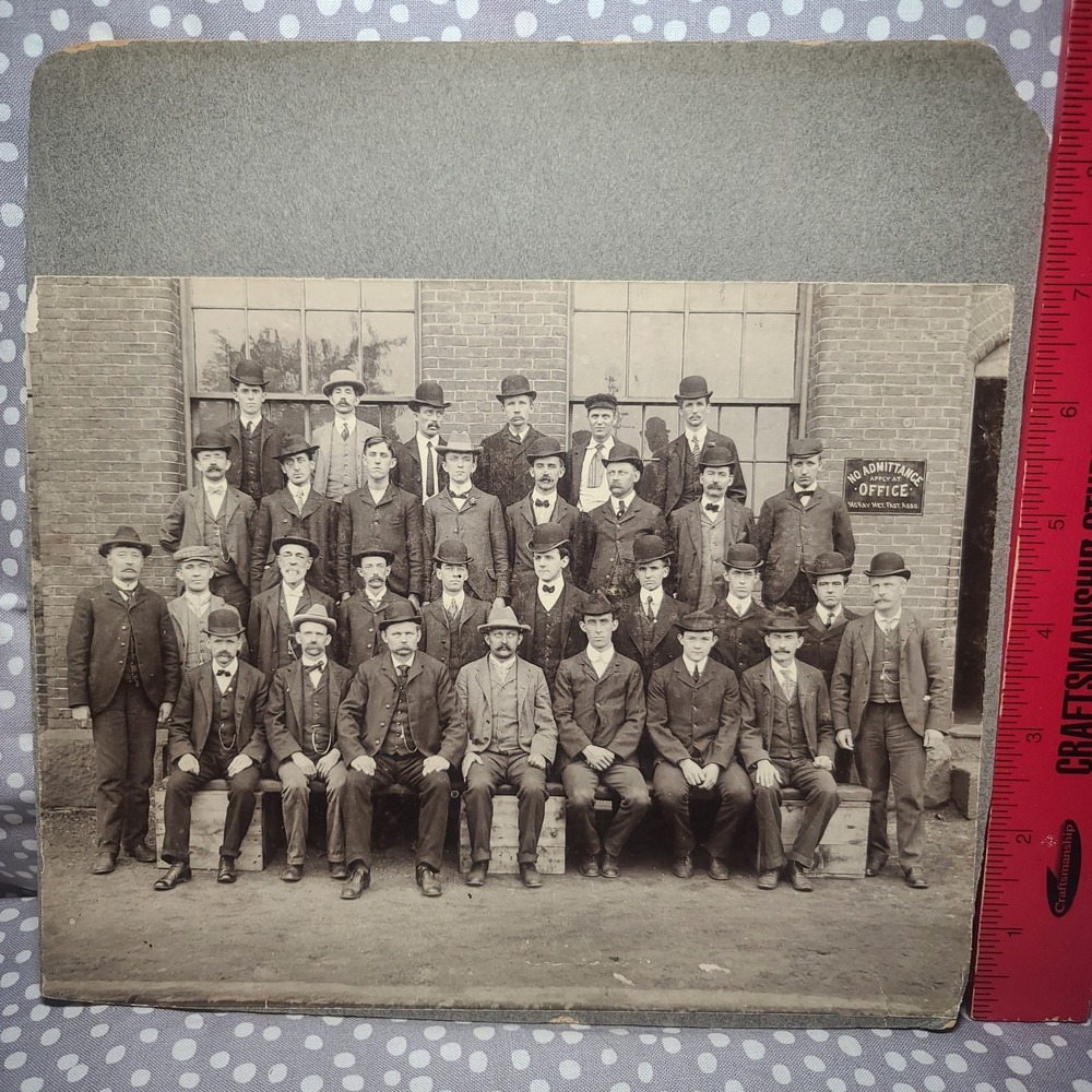 1900's Employees McKay Metallic Fasten Association Image Board Boston Mass Group
